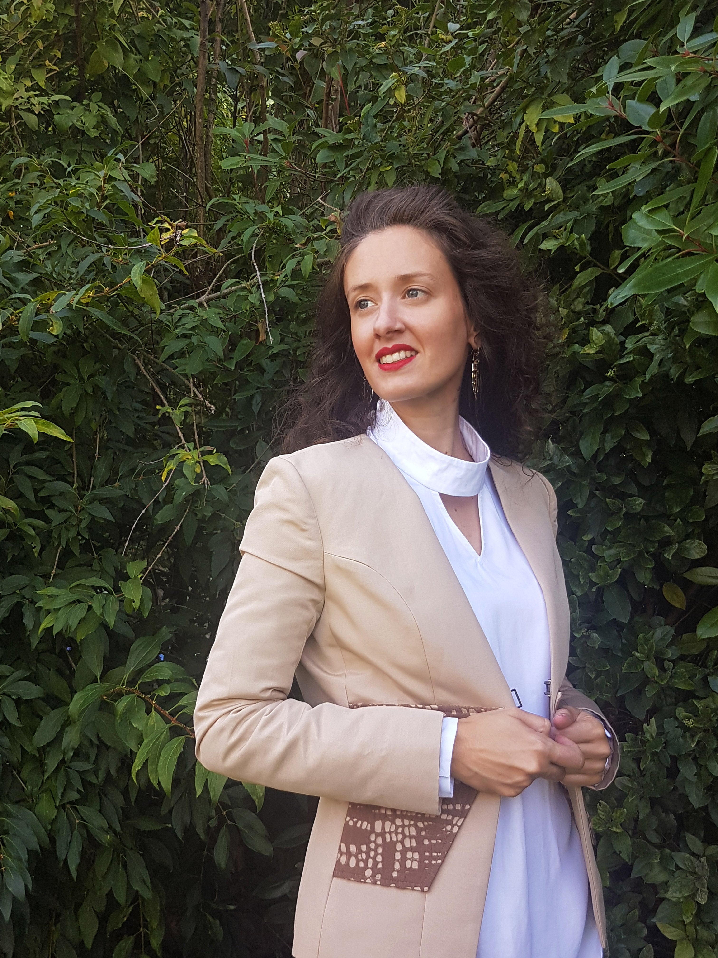 Veste tailleur beige