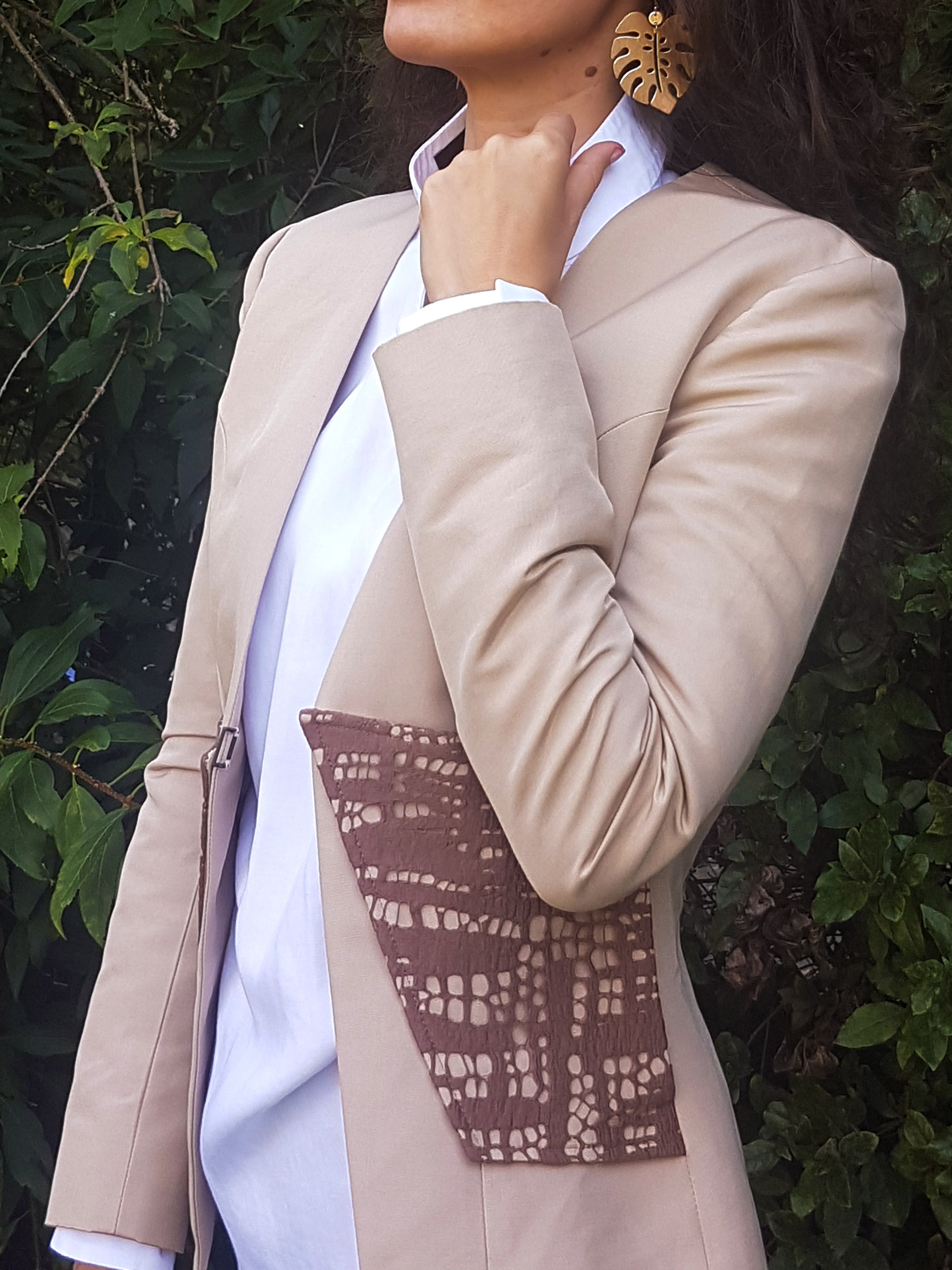 Veste tailleur beige
