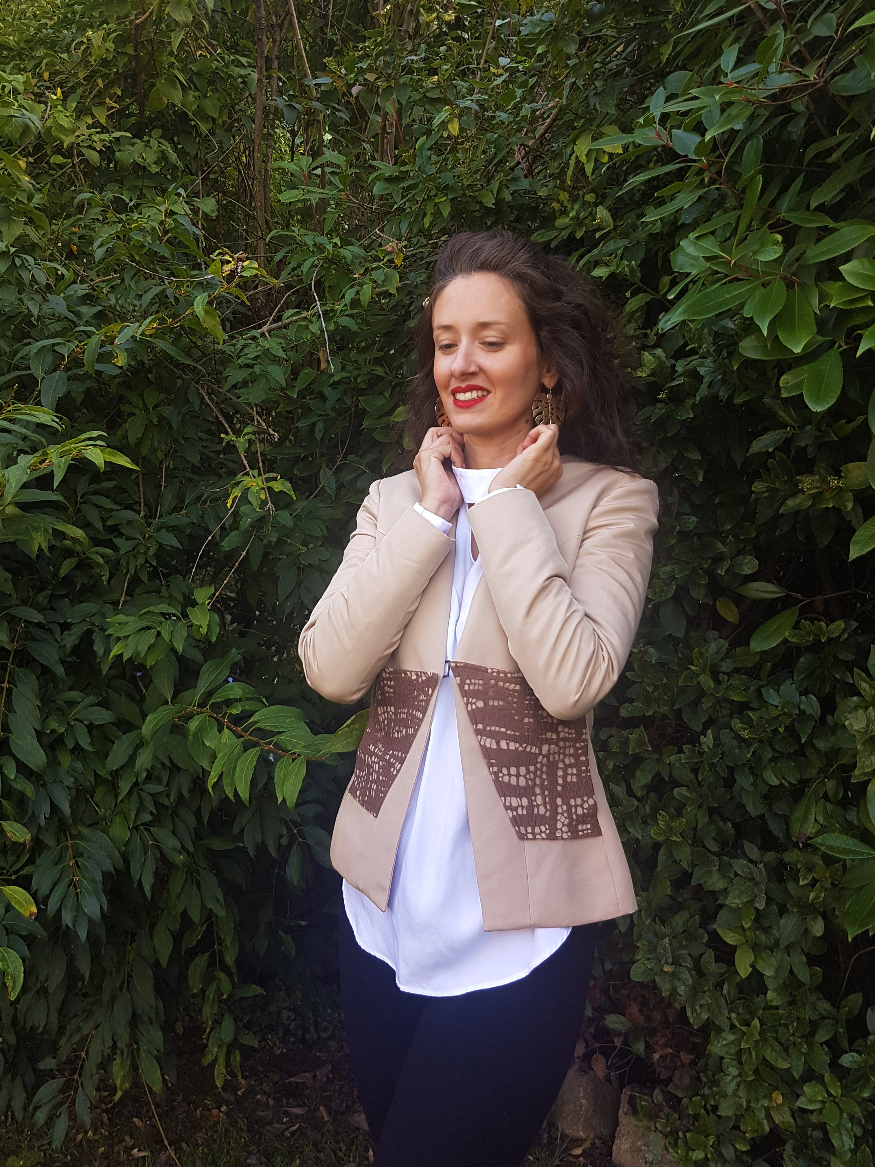 Veste tailleur beige