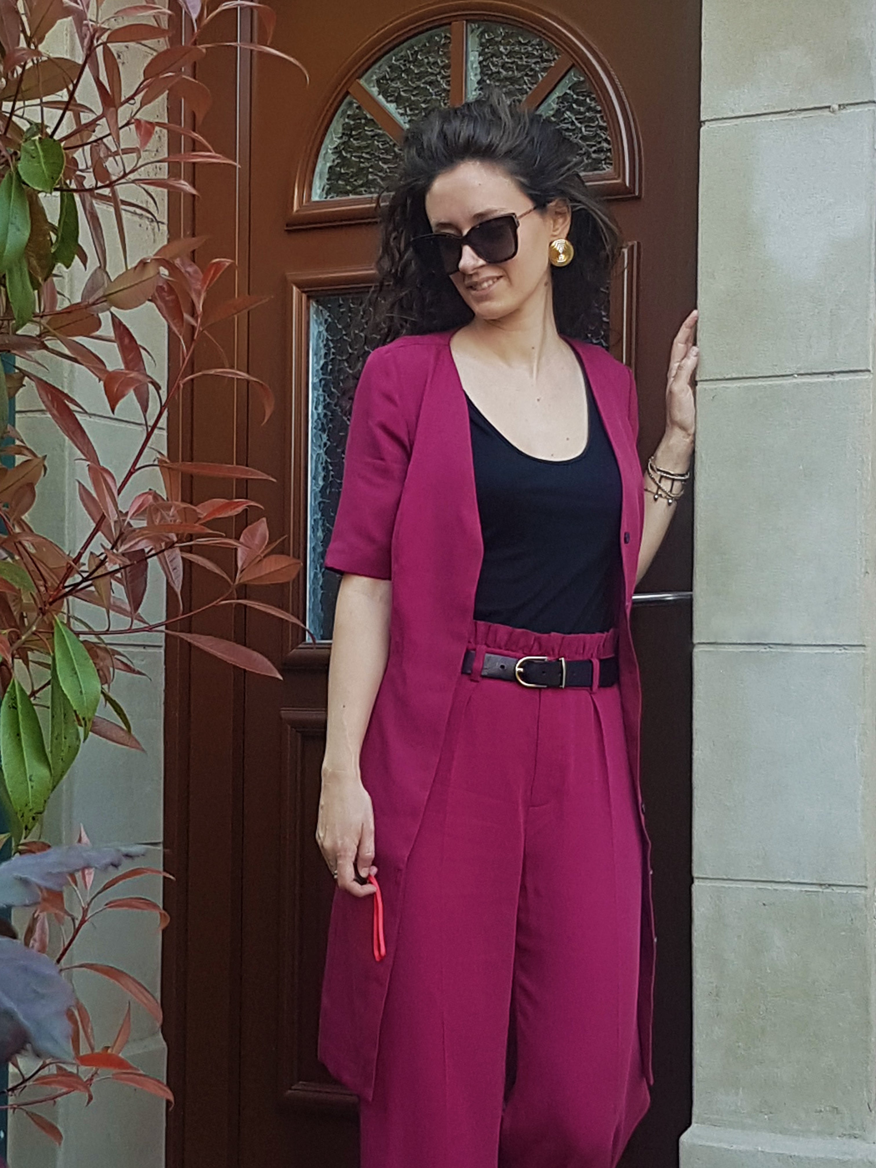 PANTALON FLUIDE (rose fuchsia)
