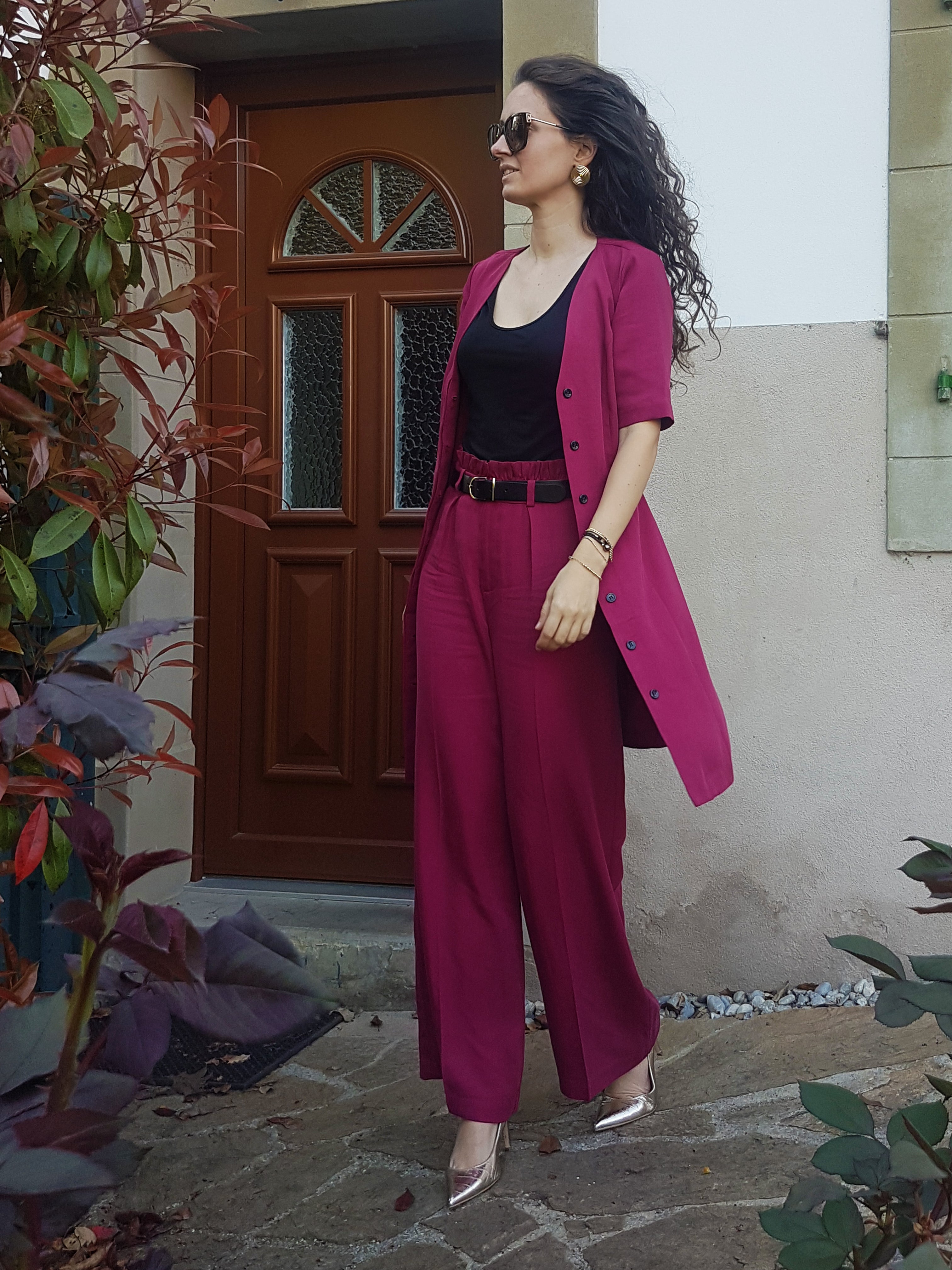 PANTALON FLUIDE (rose fuchsia)
