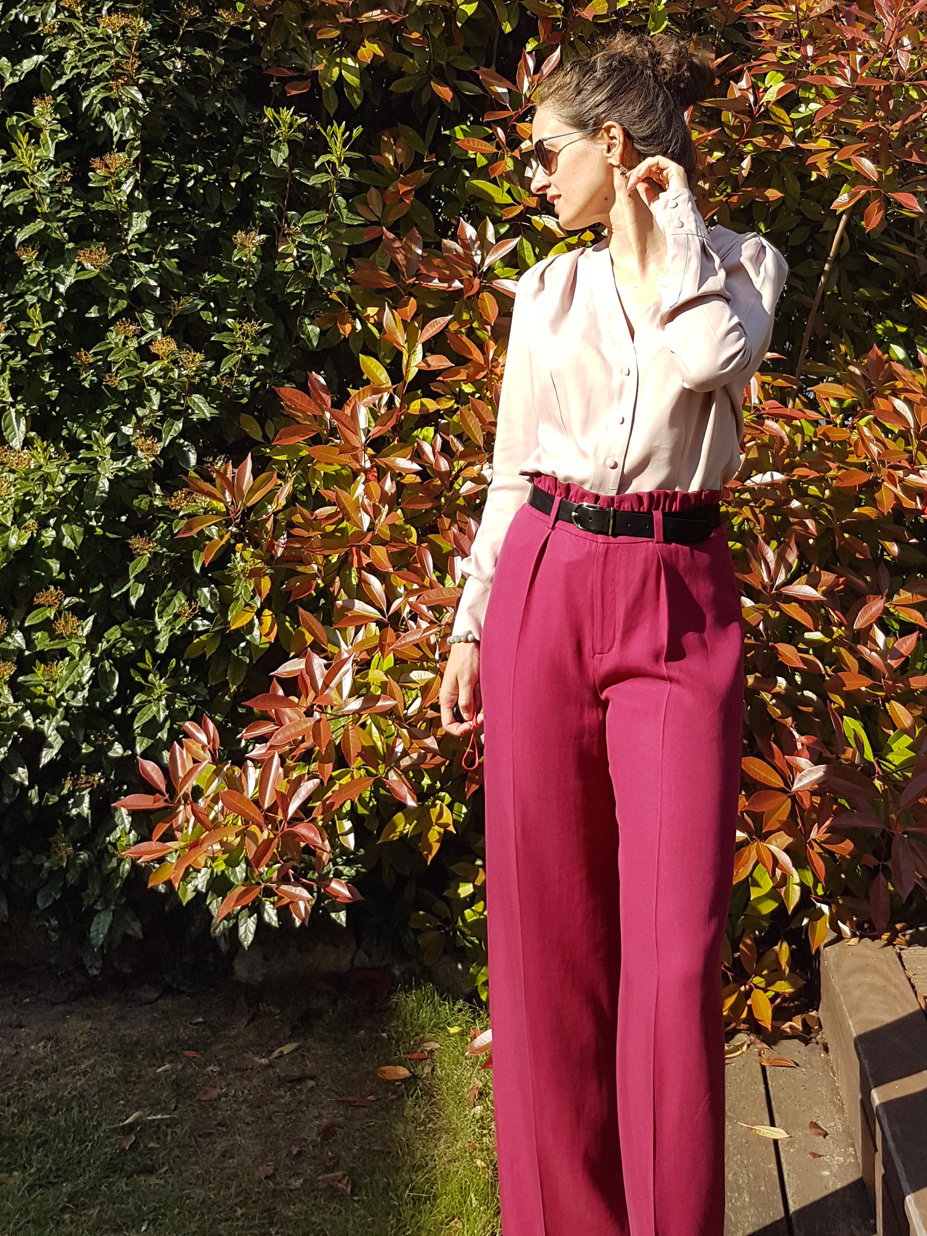 PANTALON FLUIDE (rose fuchsia)