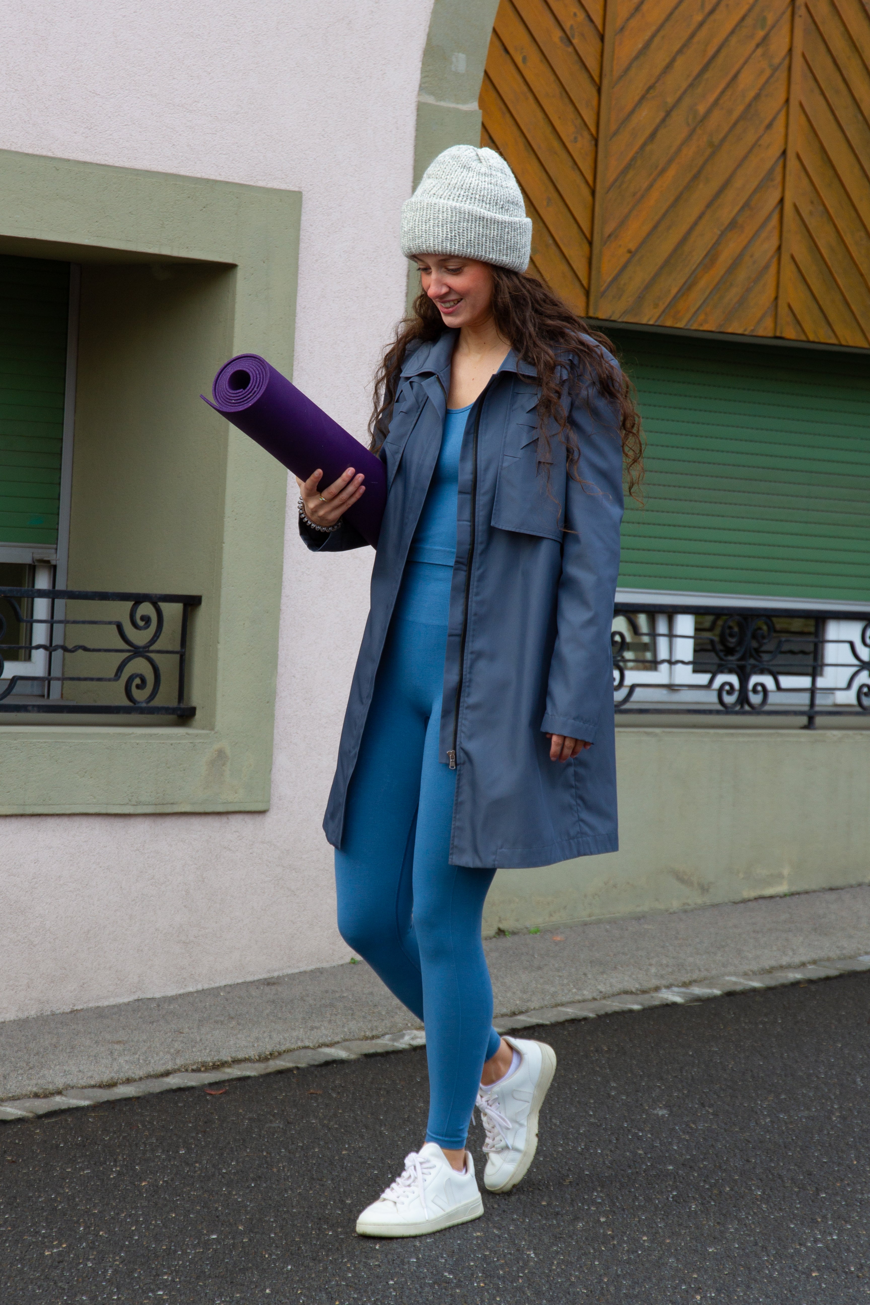 Manteau Trench gris