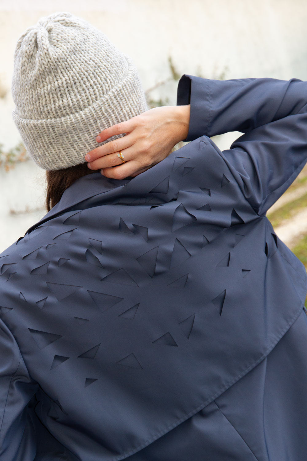 Manteau Trench gris